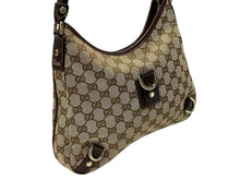 画像をギャラリービューアに読み込む, 極美品 GUCCI グッチ アビー ワンショルダーバッグ 130738 ベージュ ブラウン GGキャンバス レザー ゴールド金具 中古 4b007447