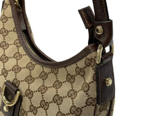 画像をギャラリービューアに読み込む, 極美品 GUCCI グッチ アビー ワンショルダーバッグ 130738 ベージュ ブラウン GGキャンバス レザー ゴールド金具 中古 4b007447