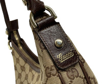 画像をギャラリービューアに読み込む, 極美品 GUCCI グッチ アビー ワンショルダーバッグ 130738 ベージュ ブラウン GGキャンバス レザー ゴールド金具 中古 4b007447