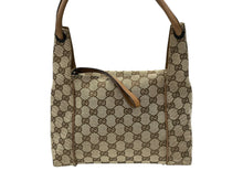 画像をギャラリービューアに読み込む, 極美品 GUCCI グッチ GGキャンバス ワンショルダーバッグ 101333 ブラウン ベージュ PVC ブラック金具 中古 4b007448