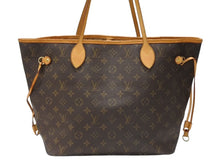 画像をギャラリービューアに読み込む, LOUIS VUITTON ルイヴィトン トートバッグ モノグラム M40156 ネヴァーフルMM 廃盤 ブラウン PVCコーティングキャンバス ゴールド金具 美品 中古 4b007449