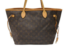 画像をギャラリービューアに読み込む, LOUIS VUITTON ルイヴィトン トートバッグ モノグラム M40156 ネヴァーフルMM 廃盤 ブラウン PVCコーティングキャンバス ゴールド金具 美品 中古 4b007449