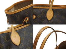 画像をギャラリービューアに読み込む, LOUIS VUITTON ルイヴィトン トートバッグ モノグラム M40156 ネヴァーフルMM 廃盤 ブラウン PVCコーティングキャンバス ゴールド金具 美品 中古 4b007449