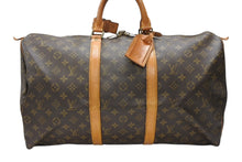 画像をギャラリービューアに読み込む, LOUIS VUITTON ルイヴィトン キーポル50 ボストンバッグ M41426 モノグラムキャンバス ブラウン ゴールド金具 美品 中古 4b007450