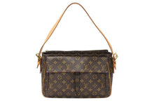 画像をギャラリービューアに読み込む, LOUIS VUITTON ルイヴィトン ヴィバシテGM ショルダーバッグ M51163 ブラウン ヌメ革 PVC ゴールド金具 美品 中古 4b007457