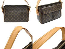 画像をギャラリービューアに読み込む, LOUIS VUITTON ルイヴィトン ヴィバシテGM ショルダーバッグ M51163 ブラウン ヌメ革 PVC ゴールド金具 美品 中古 4b007457