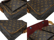 画像をギャラリービューアに読み込む, LOUIS VUITTON ルイヴィトン ヴィバシテGM ショルダーバッグ M51163 ブラウン ヌメ革 PVC ゴールド金具 美品 中古 4b007457