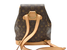 画像をギャラリービューアに読み込む, LOUIS VUITTON ルイヴィトン モンスリMM バックパック M51136 ブラウン モノグラム PVC ゴールド金具 美品 中古 4b007458