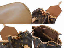 画像をギャラリービューアに読み込む, LOUIS VUITTON ルイヴィトン モンスリMM バックパック M51136 ブラウン モノグラム PVC ゴールド金具 美品 中古 4b007458