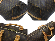 画像をギャラリービューアに読み込む, LOUIS VUITTON ルイヴィトン キーポル バンドリエール55 ボストンバッグ M41414 モノグラム ブラウン 美品 中古 4b007463