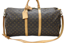 画像をギャラリービューアに読み込む, LOUIS VUITTON ルイヴィトン キーポル バンドリエール55 ボストンバッグ M41414 モノグラム ブラウン 美品 中古 4b007463