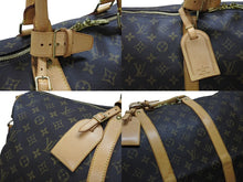 画像をギャラリービューアに読み込む, LOUIS VUITTON ルイヴィトン キーポル バンドリエール55 ボストンバッグ M41414 モノグラム ブラウン 美品 中古 4b007463