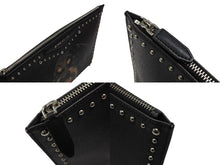 画像をギャラリービューアに読み込む, 極美品 Givenchy ジバンシー ロットワイラー スタッド クラッチバッグ ブラック レザー シルバー金具 中古 4b007465