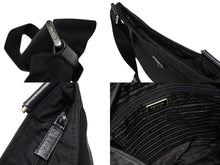 画像をギャラリービューアに読み込む, 極美品 PRADA プラダ テスート サフィアーノ ショルダーバッグ 2VH563 ショルダーバッグ ナイロン ロゴプレート ネロ ブラック 中古 4b007467
