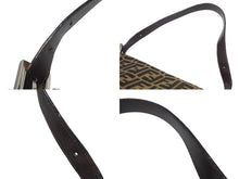 画像をギャラリービューアに読み込む, FENDI フェンディ マンマバケット ショルダーバッグ ズッカ柄 コットンキャンバス レザー ブラウン シルバー金具 美品 中古 4b007471