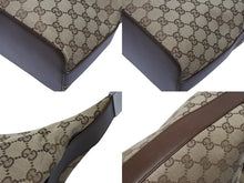 画像をギャラリービューアに読み込む, GUCCI グッチ GGキャンバス ワンショルダーバッグ 0013814 ベージュ ブラウン キャンバス レザー シルバー 金具 美品 中古 4b007474