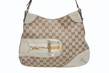 画像をギャラリービューアに読み込む, GUCCI グッチ ワンショルダーバッグ 137388 213048 イタリア製 GGキャンバス レザー ベージュ アイボリー ゴールド金具 美品 中古 4b007479
