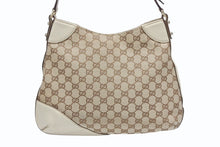 画像をギャラリービューアに読み込む, GUCCI グッチ ワンショルダーバッグ 137388 213048 イタリア製 GGキャンバス レザー ベージュ アイボリー ゴールド金具 美品 中古 4b007479
