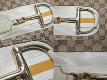 画像をギャラリービューアに読み込む, GUCCI グッチ ワンショルダーバッグ 137388 213048 イタリア製 GGキャンバス レザー ベージュ アイボリー ゴールド金具 美品 中古 4b007479