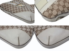 画像をギャラリービューアに読み込む, GUCCI グッチ ワンショルダーバッグ 137388 213048 イタリア製 GGキャンバス レザー ベージュ アイボリー ゴールド金具 美品 中古 4b007479