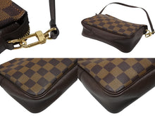 Load image into Gallery viewer, LOUIS VUITTON ルイヴィトン ハンドバッグ N51982 トゥルースメイクアップ ダミエ エベヌ ブラウン キャンバス ゴールド金具 美品 中古 4b007480