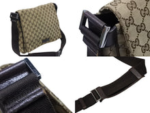 画像をギャラリービューアに読み込む, GUCCI グッチ ショルダーバッグ GGキャンバス 145864 491404 イタリア製 GGキャンバス ベージュ ブラウン 美品 中古 4b007481