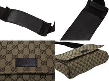 画像をギャラリービューアに読み込む, GUCCI グッチ ショルダーバッグ GGキャンバス 145864 491404 イタリア製 GGキャンバス ベージュ ブラウン 美品 中古 4b007481