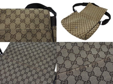 画像をギャラリービューアに読み込む, GUCCI グッチ ショルダーバッグ GGキャンバス 145864 491404 イタリア製 GGキャンバス ベージュ ブラウン 美品 中古 4b007481