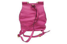 画像をギャラリービューアに読み込む, DOLCE&amp;GABBANA ドルチェアンドガッバーナ リュック デイパック イタリア製 レザー ピンク ゴールド金具 美品 中古 4b007482