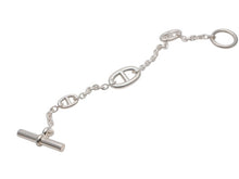 画像をギャラリービューアに読み込む, 極美品 HERMES エルメス シェーヌダンクル ファランドール ブレスレット アルジャンテシルバー Ag925 重量約26.1g 全長約19cm 中古 4b007485