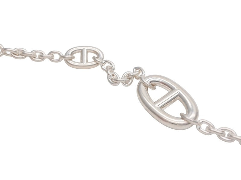Very good condition HERMES Chaine d'Ancle Farandole Bracelet Argente Silver Ag925 Weight approx. 26.1g Total length approx. 19cm Used 4b007485