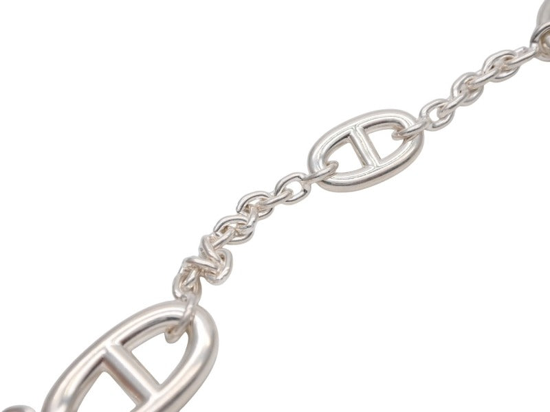 Very good condition HERMES Chaine d'Ancle Farandole Bracelet Argente Silver Ag925 Weight approx. 26.1g Total length approx. 19cm Used 4b007485