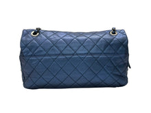 画像をギャラリービューアに読み込む, CHANEL シャネル Sフラップ Wチェーンショルダーバッグ 18番台 ココマーク キャビアスキン メタリックブルー 美品 中古 4b007489