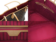 Load image into Gallery viewer, 極美品 LOUIS VUITTON ルイヴィトン ネヴァーフルMM トートバッグ 新型 M41178 モノグラム PVC レザー ブラウン ピンク 中古 4b007490