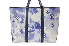 画像をギャラリービューアに読み込む, 極美品 LOUIS VUITTON ルイヴィトン ウィークエンド トートPM M45756 IC PVC レザー ブルー ホワイト シルバー金具 中古 4b007493