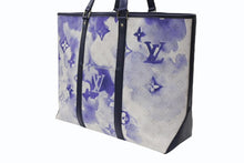 画像をギャラリービューアに読み込む, 極美品 LOUIS VUITTON ルイヴィトン ウィークエンド トートPM M45756 IC PVC レザー ブルー ホワイト シルバー金具 中古 4b007493
