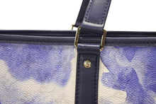 画像をギャラリービューアに読み込む, 極美品 LOUIS VUITTON ルイヴィトン ウィークエンド トートPM M45756 IC PVC レザー ブルー ホワイト シルバー金具 中古 4b007493