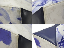 画像をギャラリービューアに読み込む, 極美品 LOUIS VUITTON ルイヴィトン ウィークエンド トートPM M45756 IC PVC レザー ブルー ホワイト シルバー金具 中古 4b007493