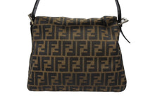 画像をギャラリービューアに読み込む, 極美品 FENDI フェンディ マンマバケット ワンショルダーバッグ 肩掛け 26325 カーキ ベージュ キャンバス レザー 中古 4b007500