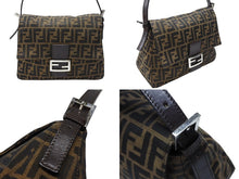 画像をギャラリービューアに読み込む, 極美品 FENDI フェンディ マンマバケット ワンショルダーバッグ 肩掛け 26325 カーキ ベージュ キャンバス レザー 中古 4b007500