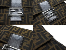 画像をギャラリービューアに読み込む, 極美品 FENDI フェンディ マンマバケット ワンショルダーバッグ 肩掛け 26325 カーキ ベージュ キャンバス レザー 中古 4b007500