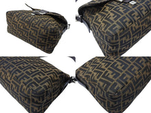 画像をギャラリービューアに読み込む, 極美品 FENDI フェンディ マンマバケット ワンショルダーバッグ 肩掛け 26325 カーキ ベージュ キャンバス レザー 中古 4b007500