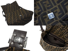 画像をギャラリービューアに読み込む, 極美品 FENDI フェンディ マンマバケット ワンショルダーバッグ 肩掛け 26325 カーキ ベージュ キャンバス レザー 中古 4b007500