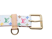 画像をギャラリービューアに読み込む, 新品未使用 LOUIS VUITTON ルイヴィトン ベルト サンチュール キャレ M8981 モノグラムマルチカラー PVC ロゴ 村上隆 90/36 中古 4b007511