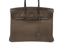 画像をギャラリービューアに読み込む, 極美品 HERMES エルメス バーキン35 ハンドバッグ トゴ エトゥープ ゴールド金具 A刻印 中古 4b007514