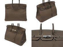 画像をギャラリービューアに読み込む, 極美品 HERMES エルメス バーキン35 ハンドバッグ トゴ エトゥープ ゴールド金具 A刻印 中古 4b007514