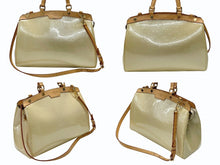 Load image into Gallery viewer, LOUIS VUITTON ルイヴィトン モノグラムヴェルニ ブレアMM M91456 2WAY ハンドバッグ ブロンコライユ ゴールド金具 美品 中古 4b007515