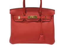 画像をギャラリービューアに読み込む, 極美品 HERMES エルメス バーキン30 ルージュトマト A刻印 トリヨンクレマンス ゴールド金具 ハンドバッグ 中古 4b007519