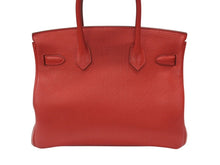 画像をギャラリービューアに読み込む, 極美品 HERMES エルメス バーキン30 ルージュトマト A刻印 トリヨンクレマンス ゴールド金具 ハンドバッグ 中古 4b007519