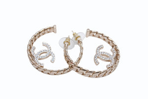 極美品 CHANEL シャネル フープピアス B24P刻印 重量約25.1g ココ